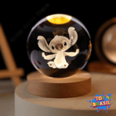 Luminária de Cristal 3D do Stitch