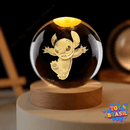 Luminária de Cristal 3D do Stitch