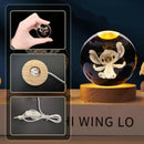 Luminária de Cristal 3D do Stitch