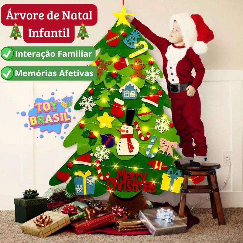 Árvore de Natal Infantil + Luz LED de Brinde