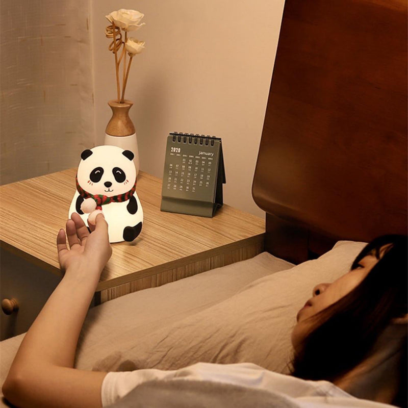 Luminária De Panda Com Led USB Silicone